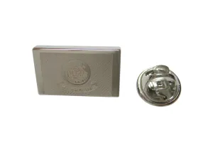 Silver Toned Etched Idaho State Flag Lapel Pin