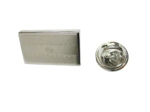Silver Toned Etched Iran Flag Lapel Pin