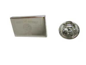 Silver Toned Etched Oregon State Flag Lapel Pin