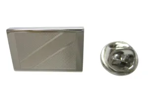 Silver Toned Etched Tanzania Flag Lapel Pin