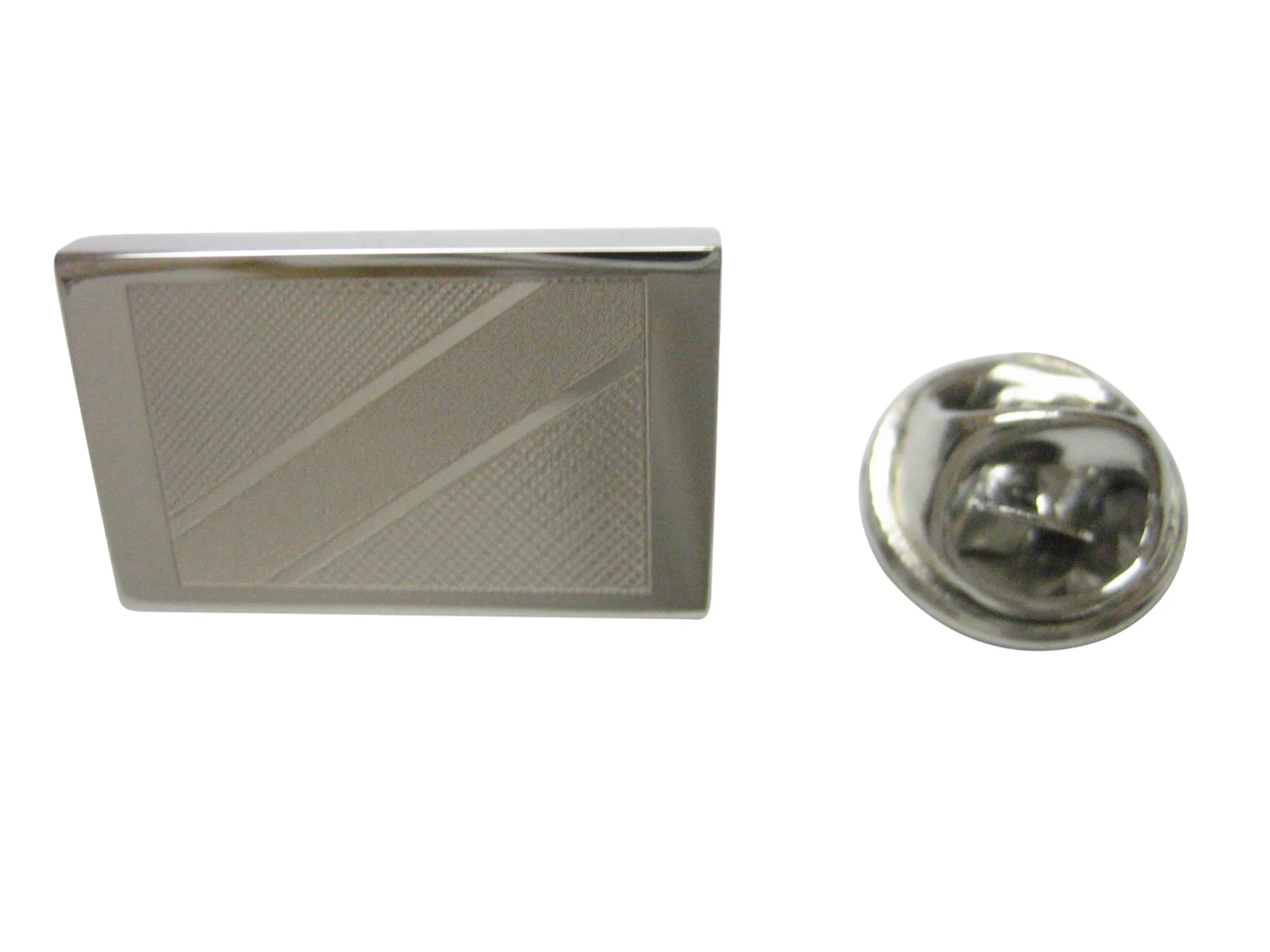 Silver Toned Etched Tanzania Flag Lapel Pin