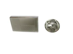 Silver Toned Etched Texas State Flag Lapel Pin