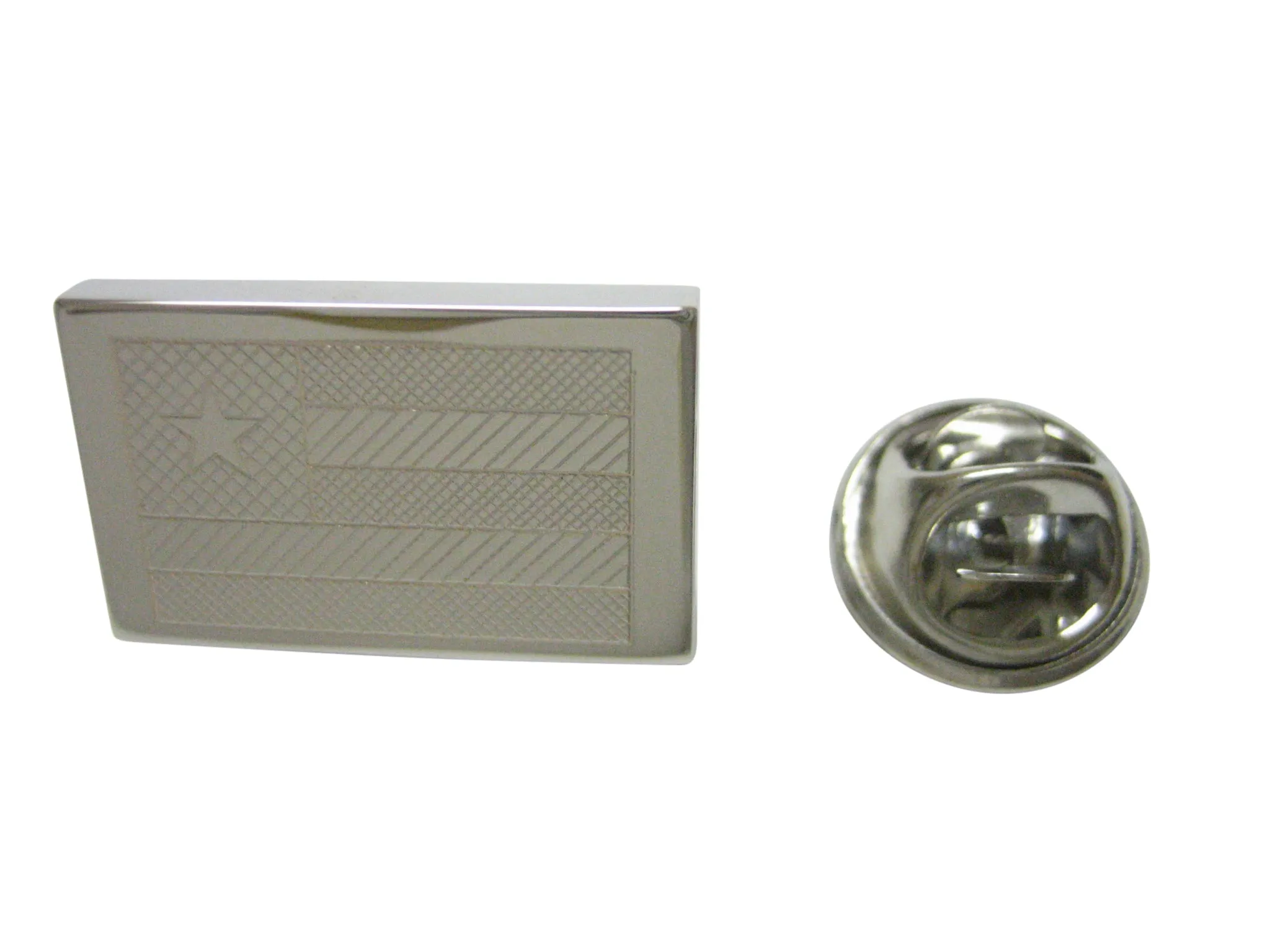 Silver Toned Etched Togo Flag Lapel Pin
