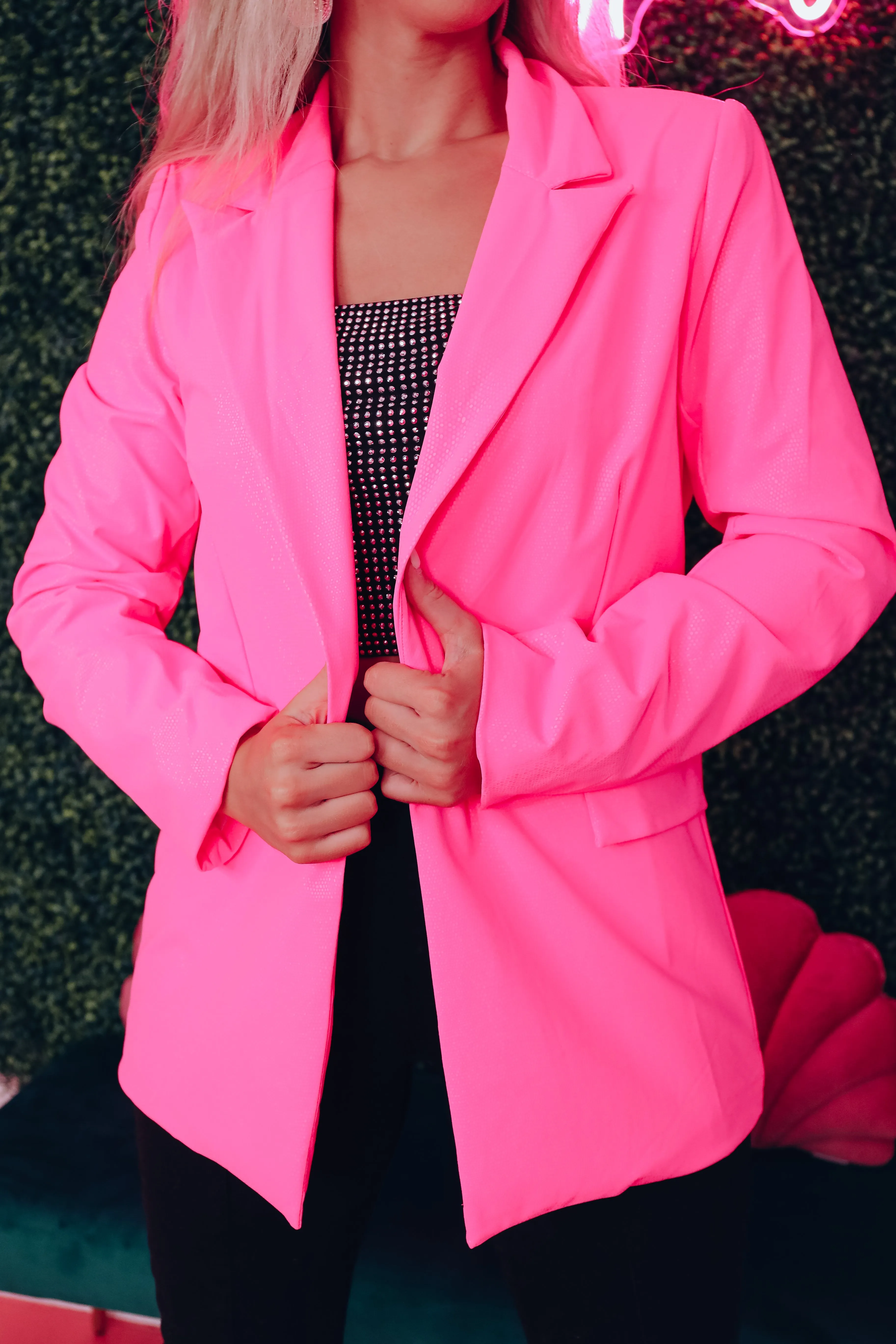 Sinai Snake Print PU Blazer