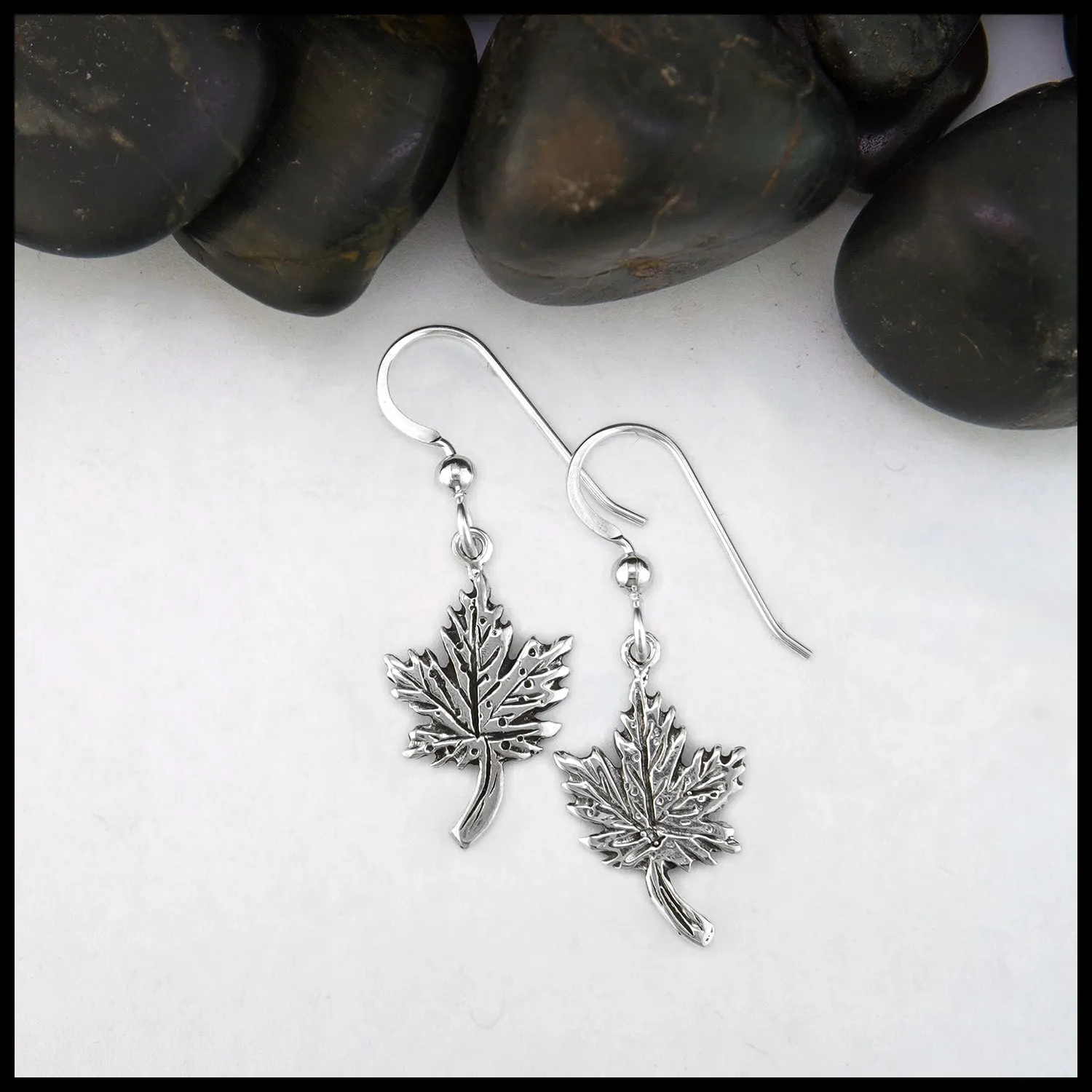 Small Maple Leaf Pendant and Earring Set