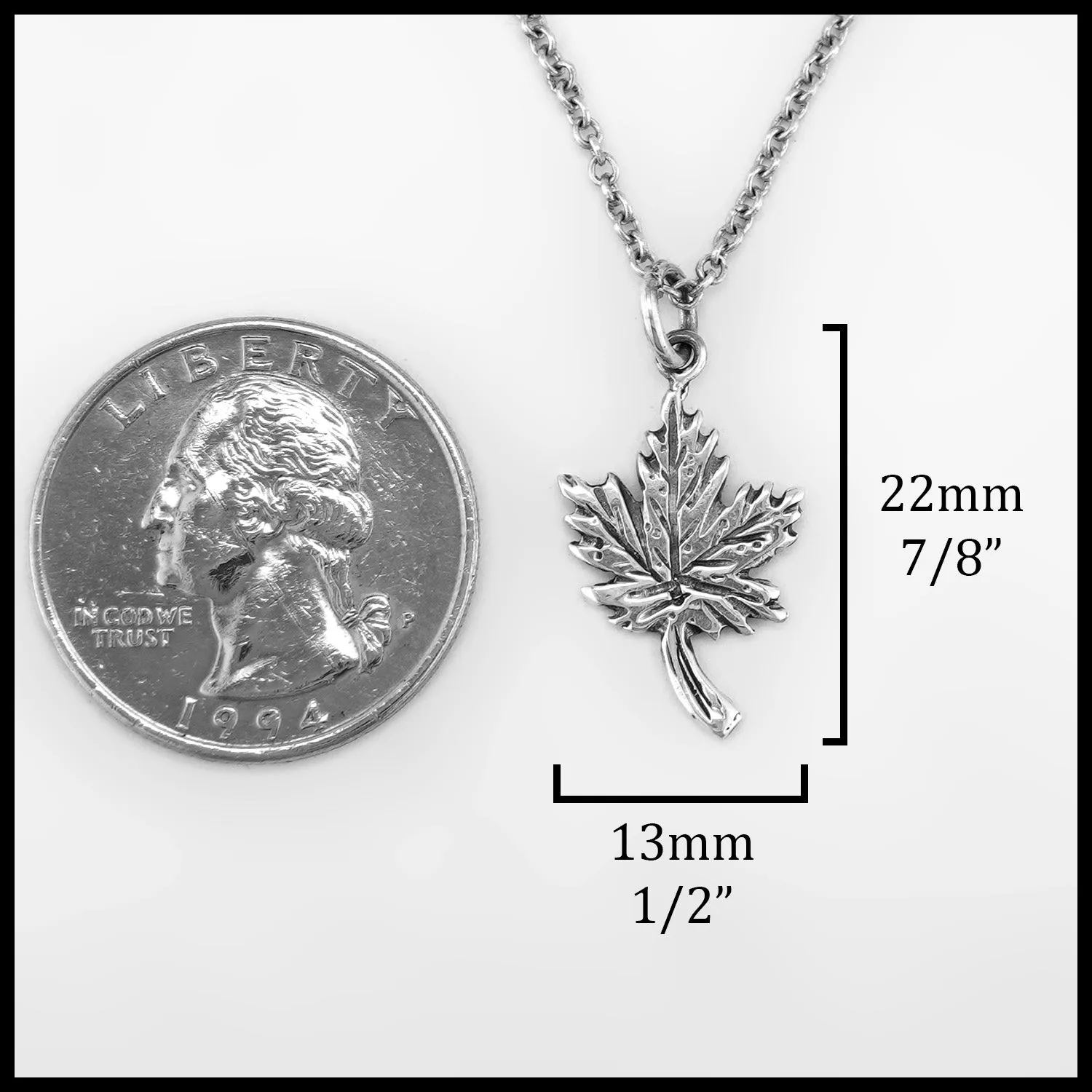 Small Maple Leaf Pendant and Earring Set