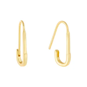 Solid Safety Pin Earring