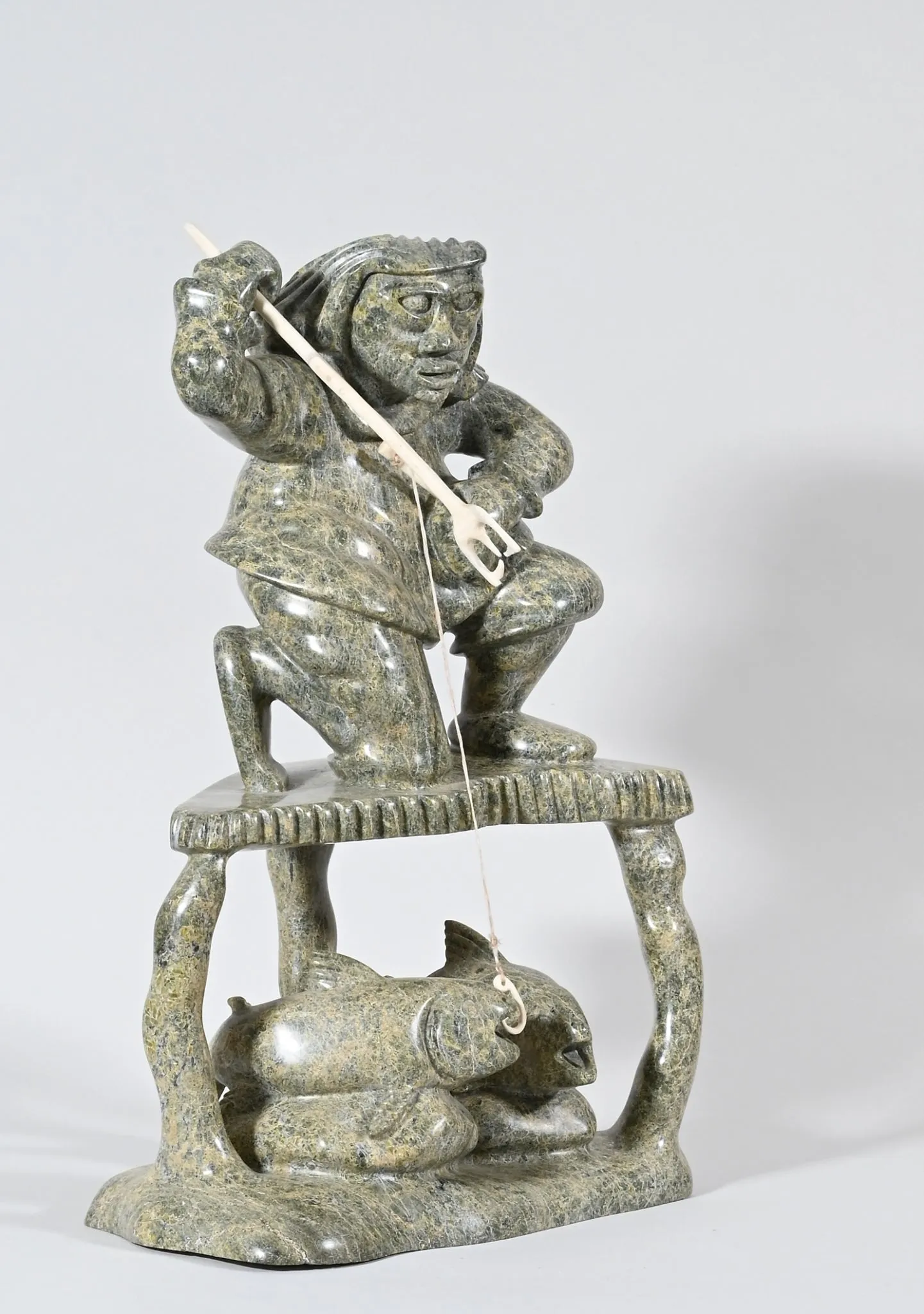 Spring Fishing by Pootoogook Qiatsuk, ca.2000