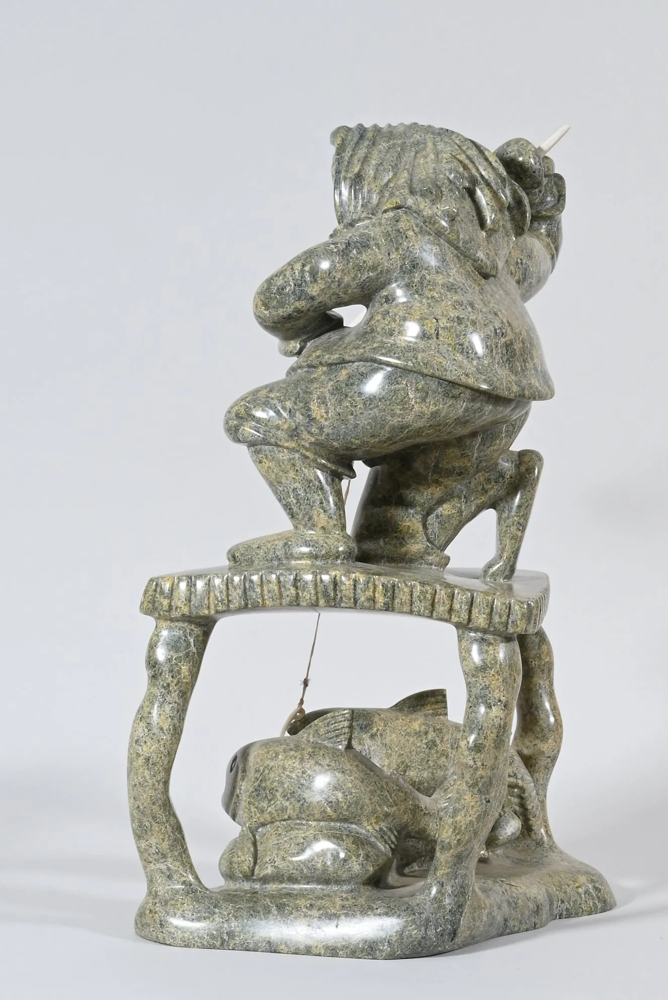 Spring Fishing by Pootoogook Qiatsuk, ca.2000