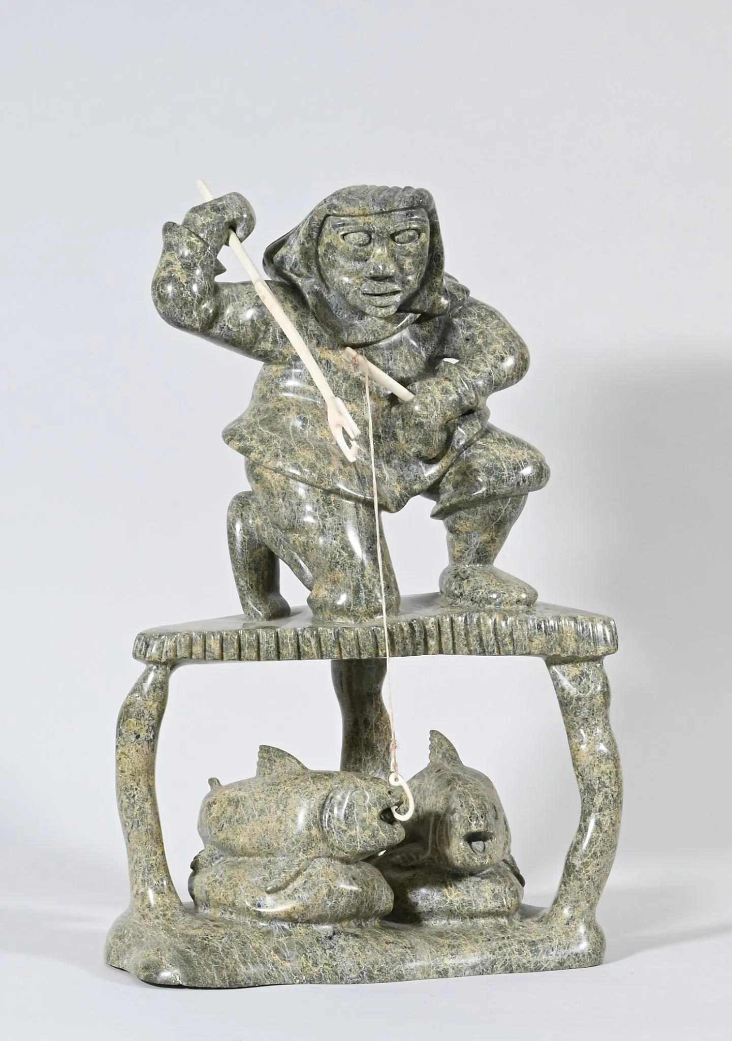 Spring Fishing by Pootoogook Qiatsuk, ca.2000