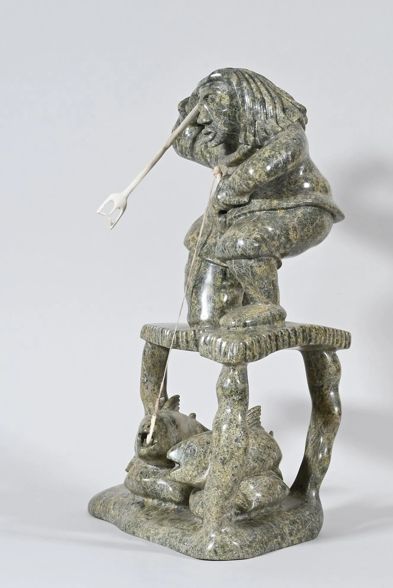 Spring Fishing by Pootoogook Qiatsuk, ca.2000