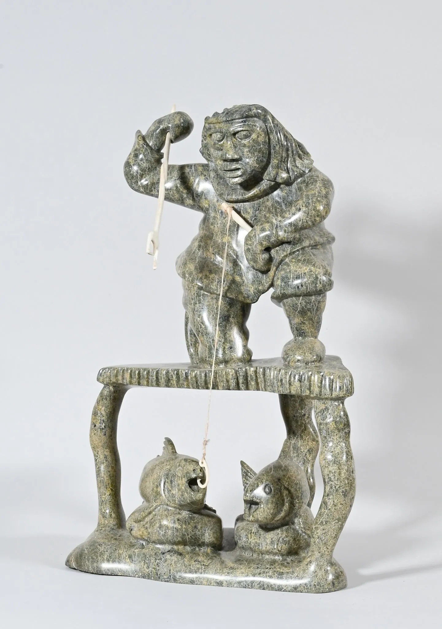 Spring Fishing by Pootoogook Qiatsuk, ca.2000