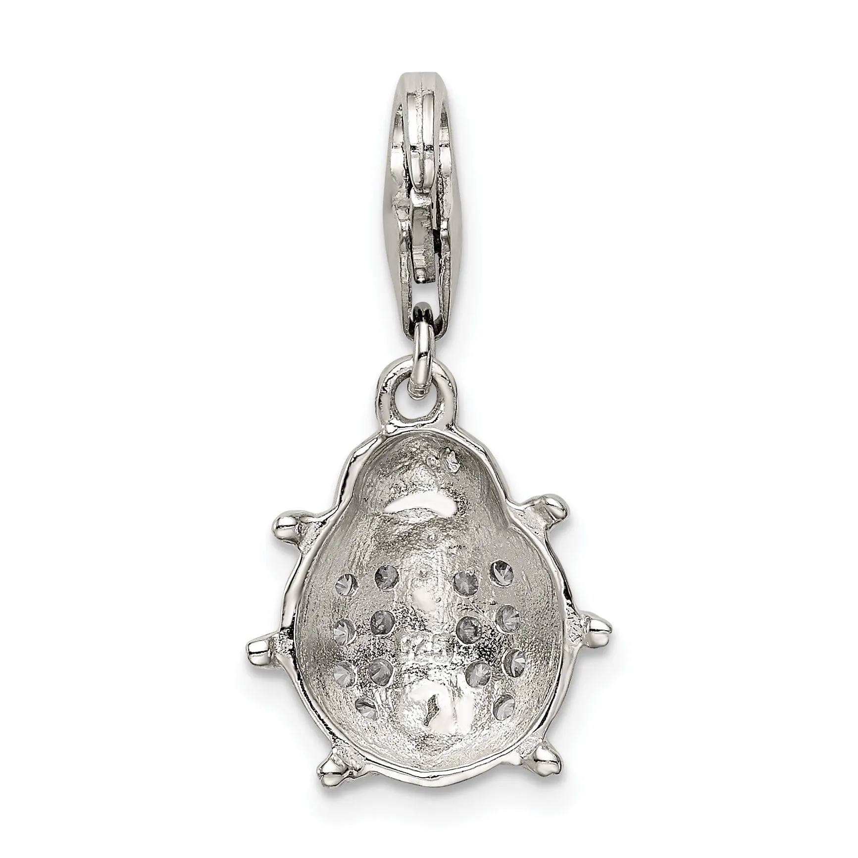 Sterling Silver Cubic Zirconia Lady Bug Pendant