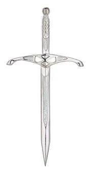 Sterling Silver Viking Long Sword Kilt Pin