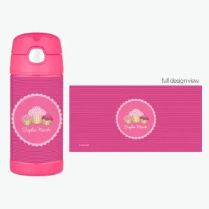 Sweet Cupcakes Personalized Thermos Bottle