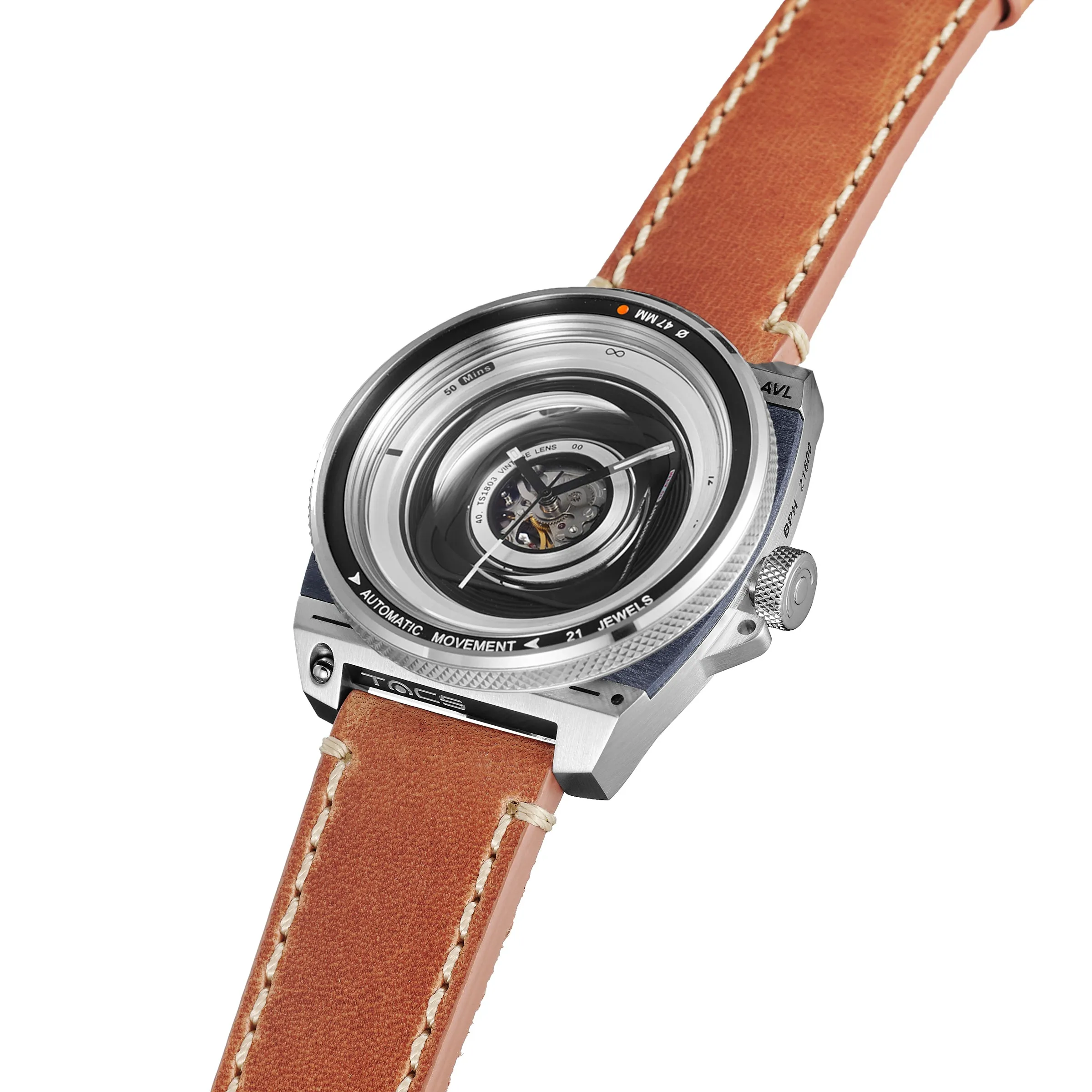TACS Automatic Vintage Lens II - Vintage Brown Leather TS1803A