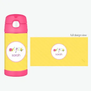 Three Sweet Little Bugs Personalized Thermos Bottle