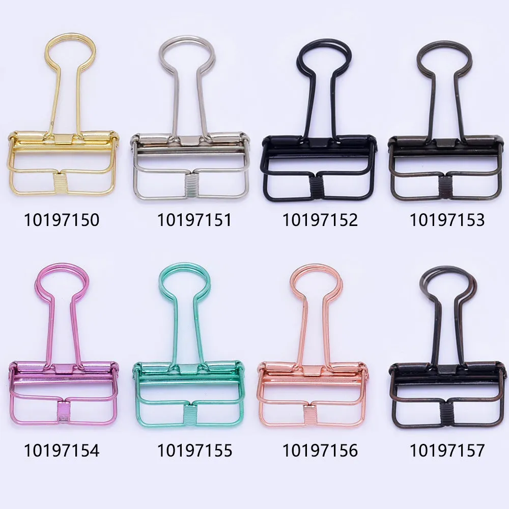 tibetara 40*19*5mm Simple metal Binder Clip Stencil Clip Frame Clip for Traveler's Notebook silver 10pcs