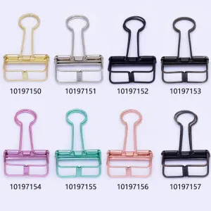 tibetara 40*19*5mm Simple metal Binder Clip Stencil Clip Frame Clip for Traveler's Notebook silver 10pcs