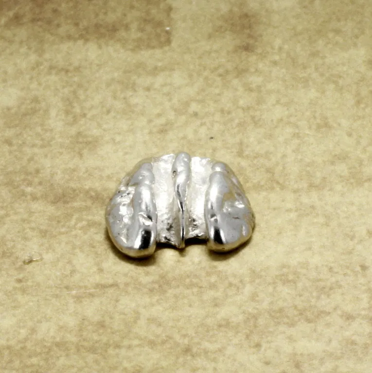 Tiny 925 Sterling Silver Pecan Tie Tack or Lapel Pin