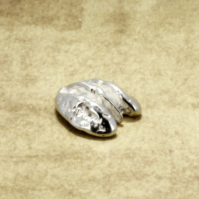Tiny 925 Sterling Silver Pecan Tie Tack or Lapel Pin