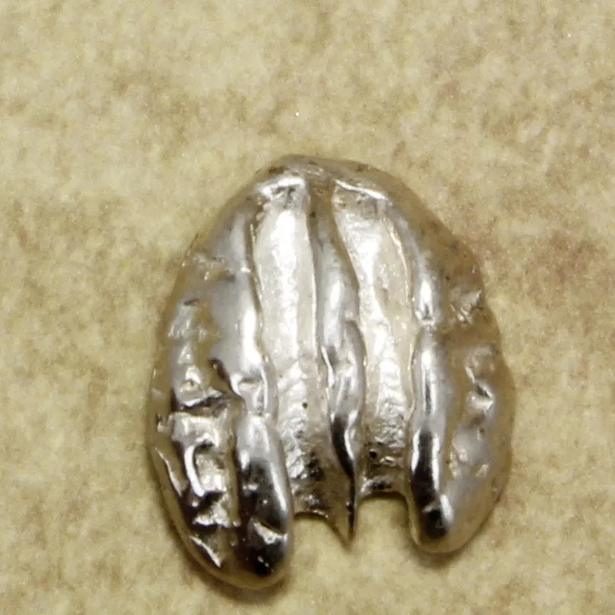 Tiny 925 Sterling Silver Pecan Tie Tack or Lapel Pin