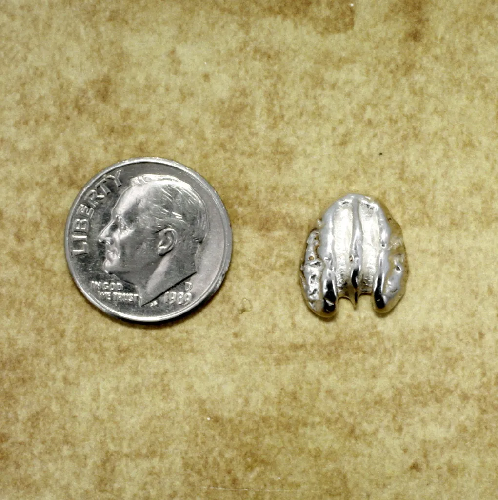 Tiny 925 Sterling Silver Pecan Tie Tack or Lapel Pin