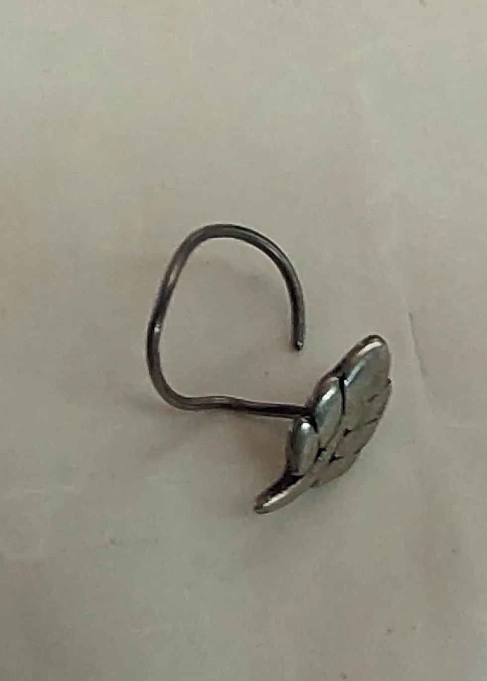 Tiny leaf nose pin, Pierced by MOHA