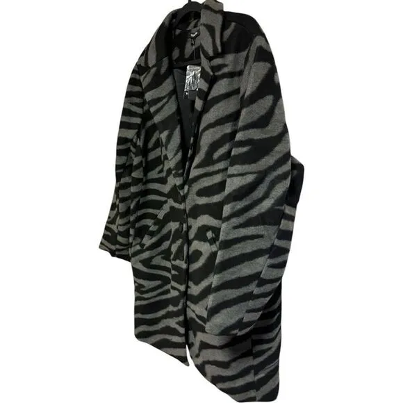 Torrid Gray Black Tiger Wave Jacquard Blazer Style Coat Size 2 2XL NWT