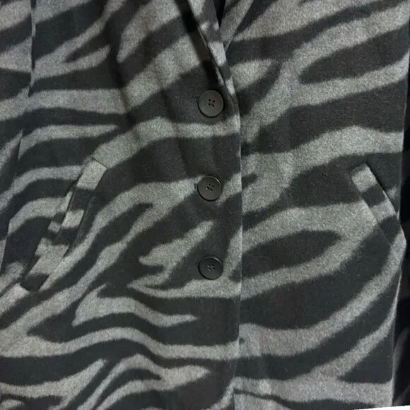 Torrid Gray Black Tiger Wave Jacquard Blazer Style Coat Size 2 2XL NWT