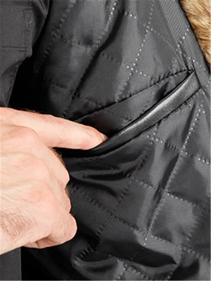 Trendy Winter Thermal Gradient Color Lapel Imitation Mink Fur Coat