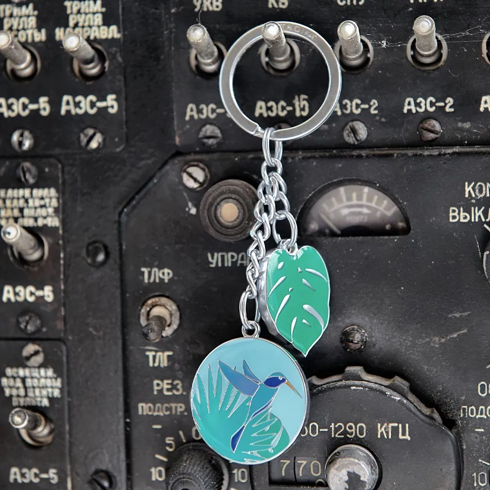 TROIKA Keyring Hummingbird and Leaf for The National Geographic Society