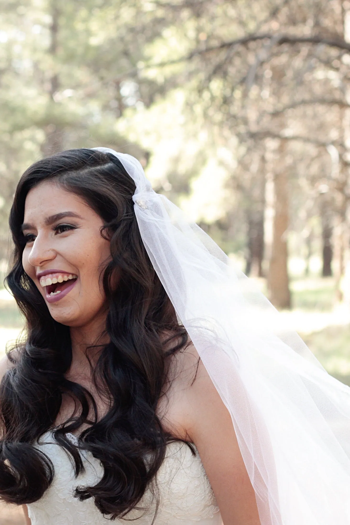 Two Tier Fingertip Length Juliet Cap Wedding Veil | Blusher Bridal Veil