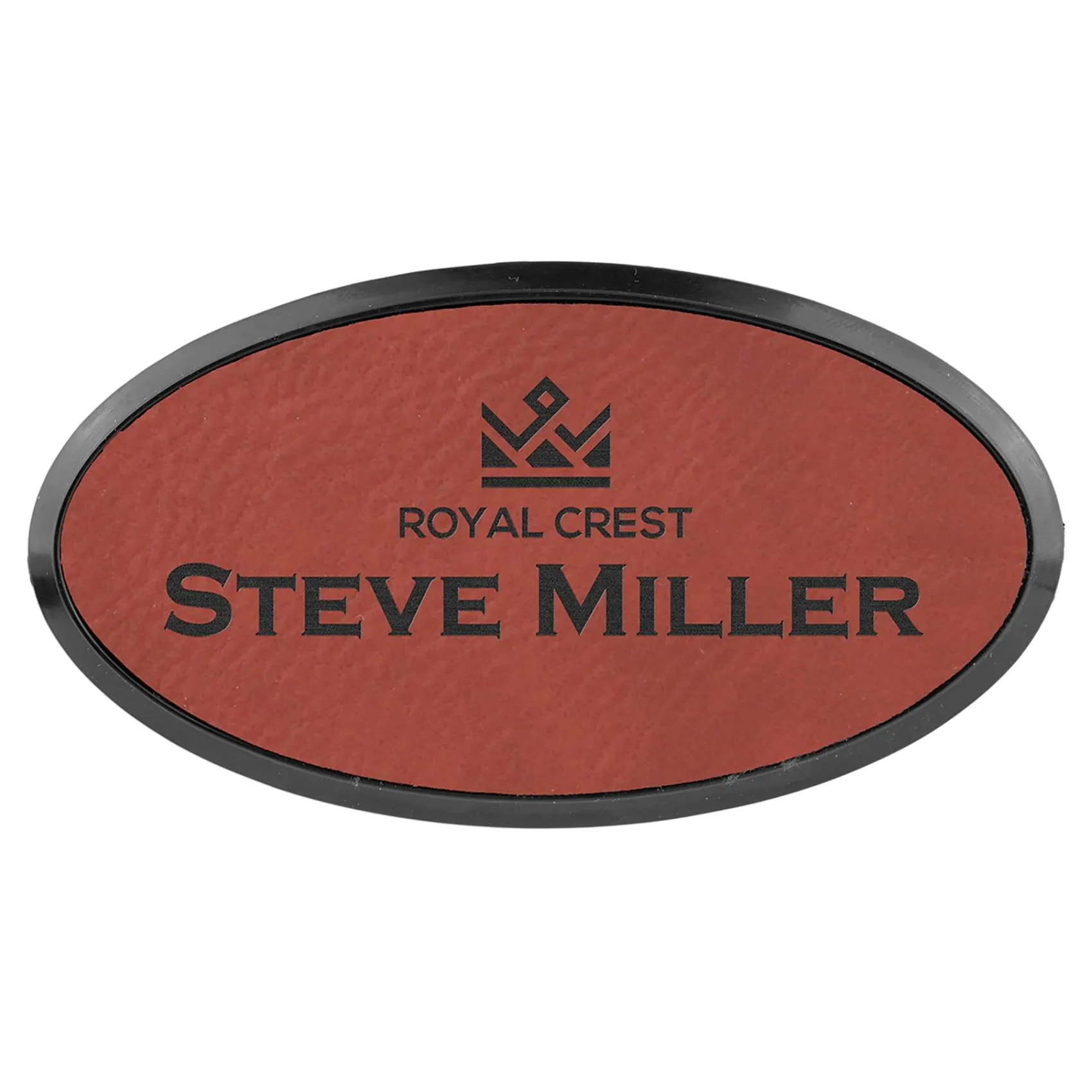 Vegan Leather Badge - Framed