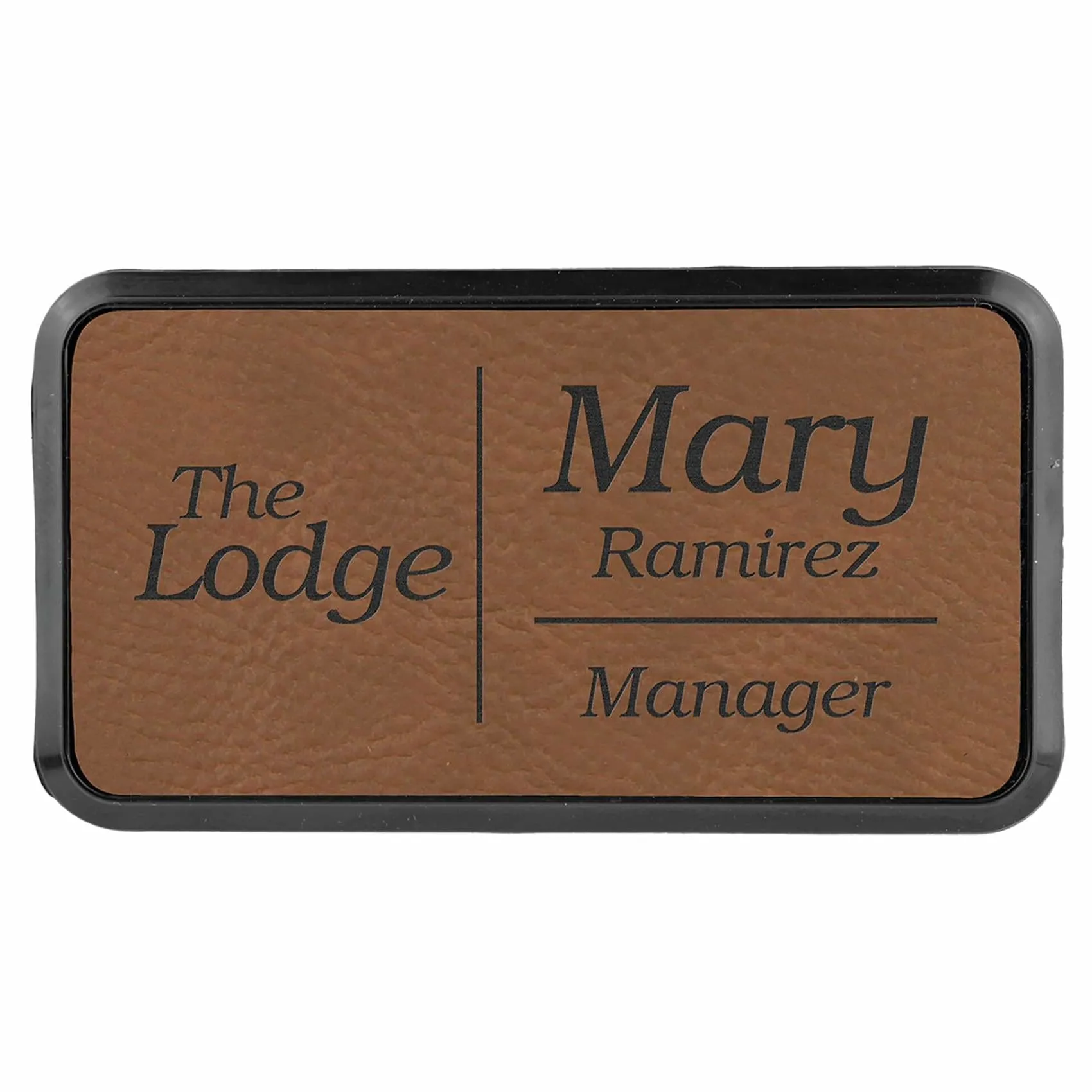 Vegan Leather Badge - Framed
