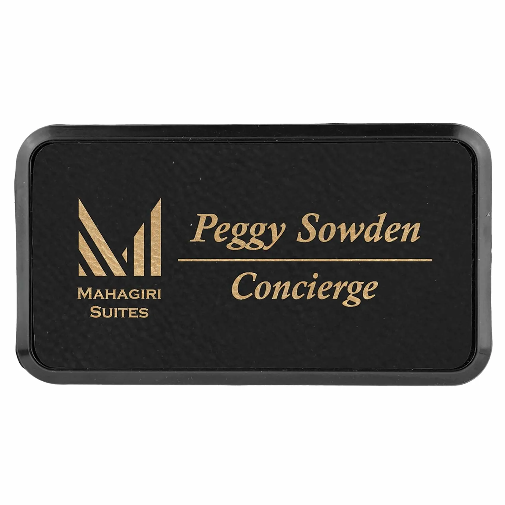 Vegan Leather Badge - Framed