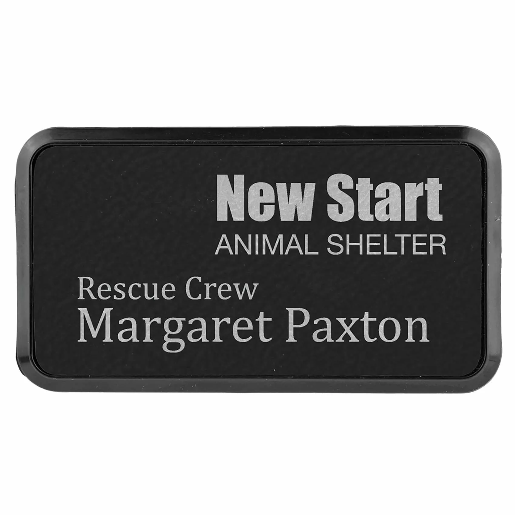 Vegan Leather Badge - Framed