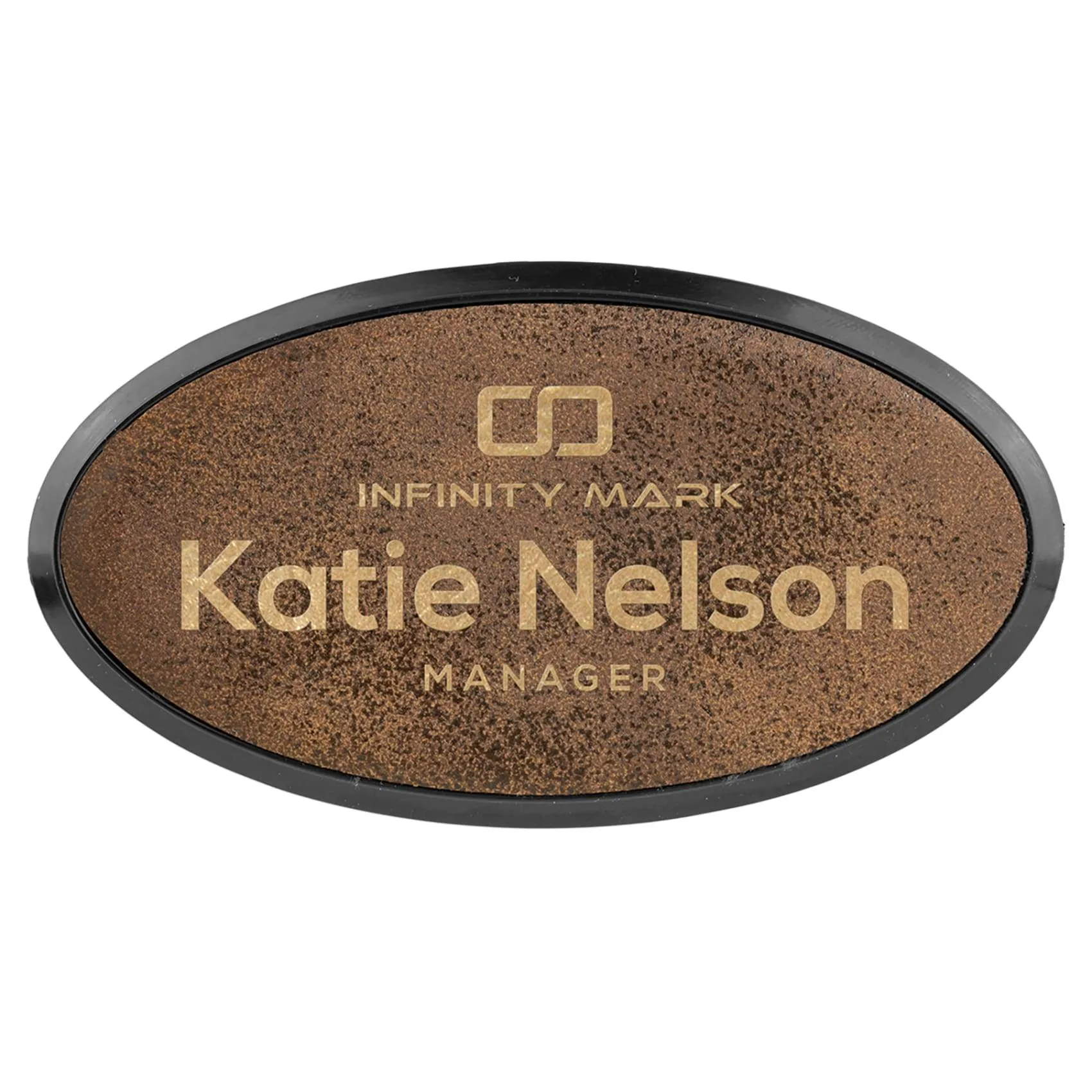 Vegan Leather Badge - Framed