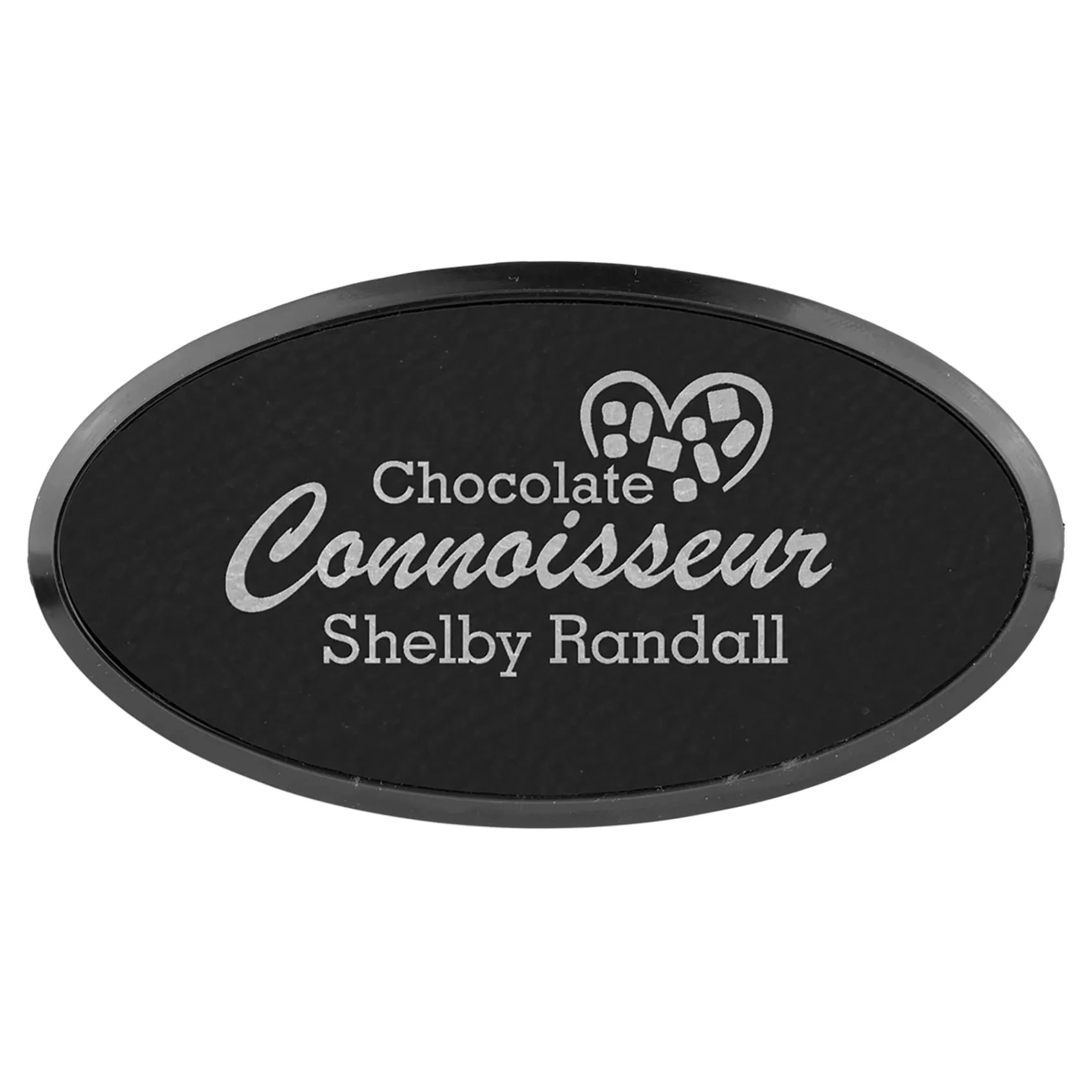 Vegan Leather Badge - Framed
