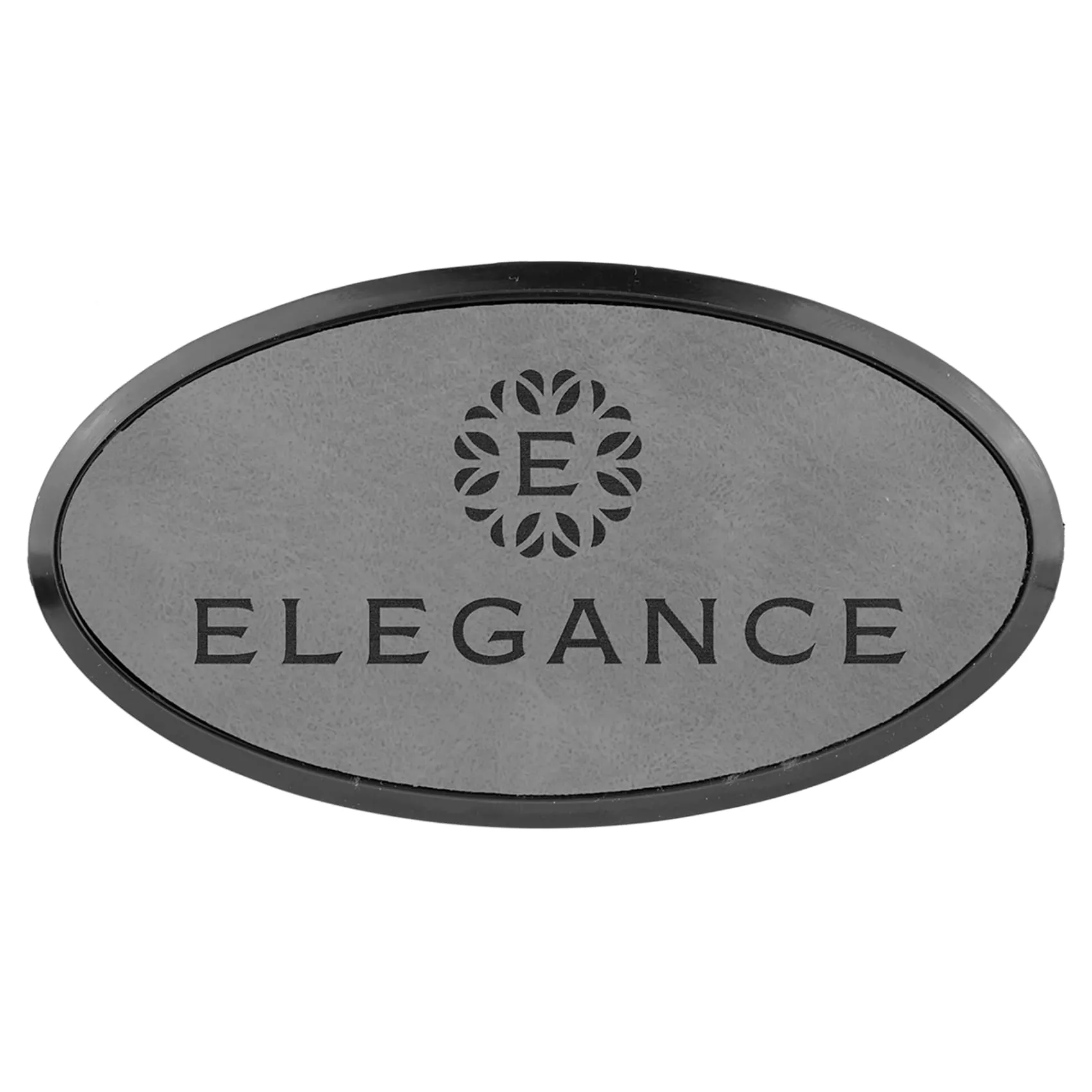 Vegan Leather Badge - Framed