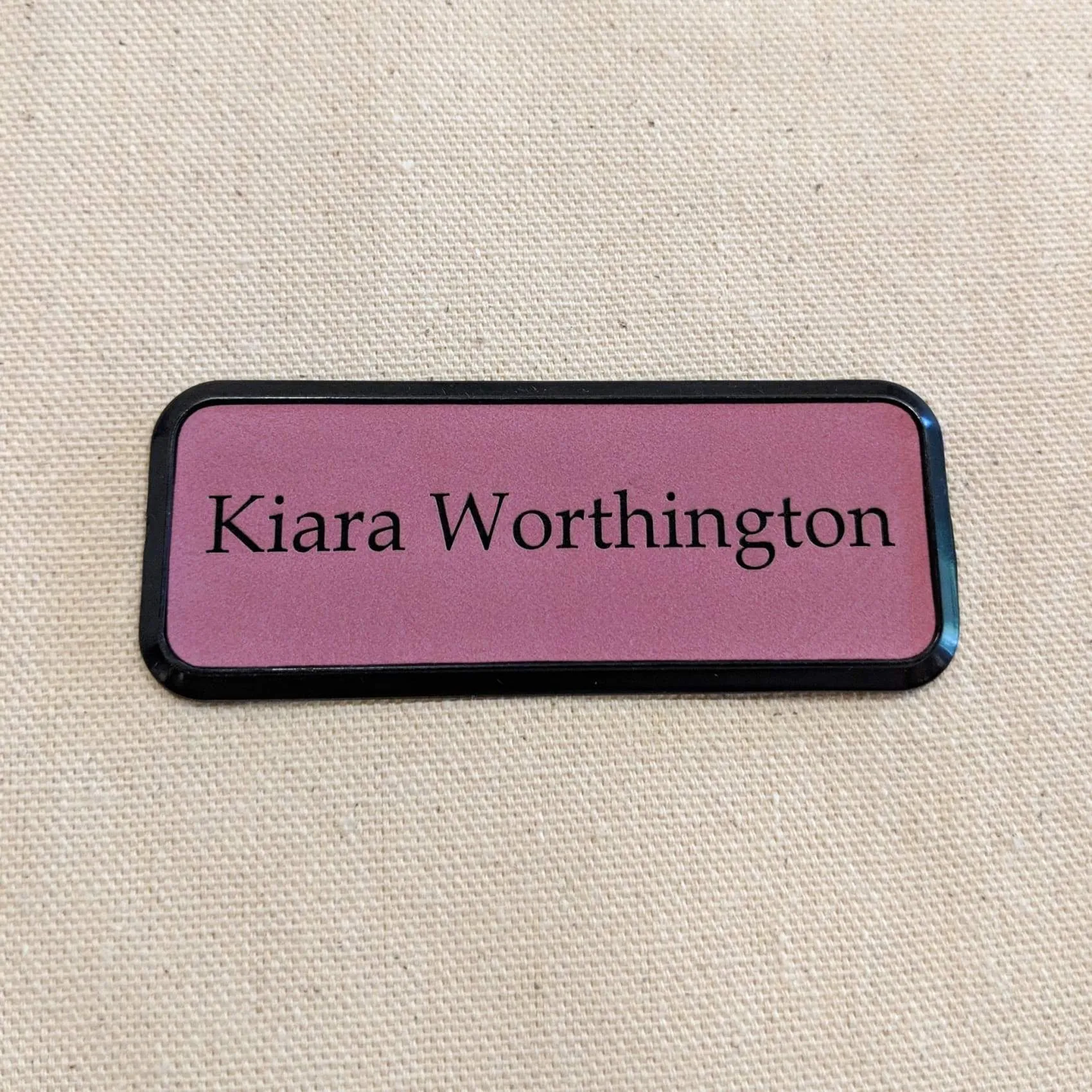 Vegan Leather Badge - Framed