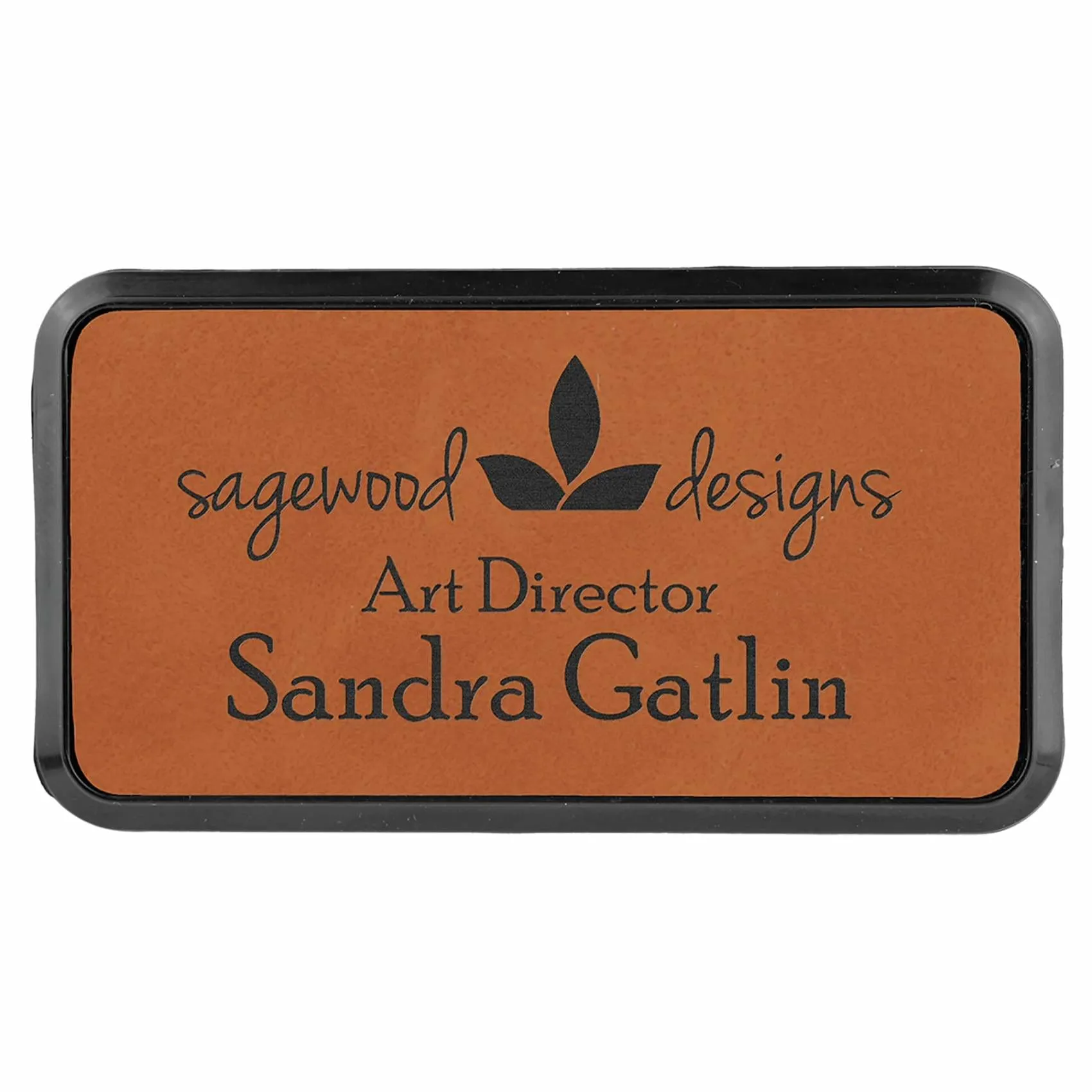 Vegan Leather Badge - Framed