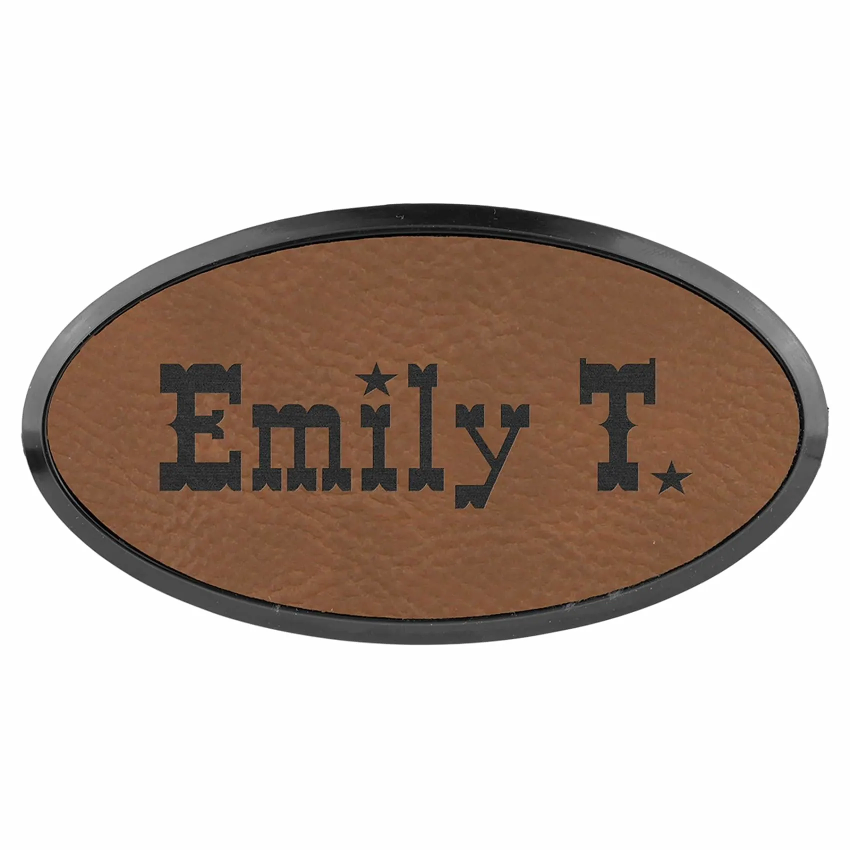 Vegan Leather Badge - Framed