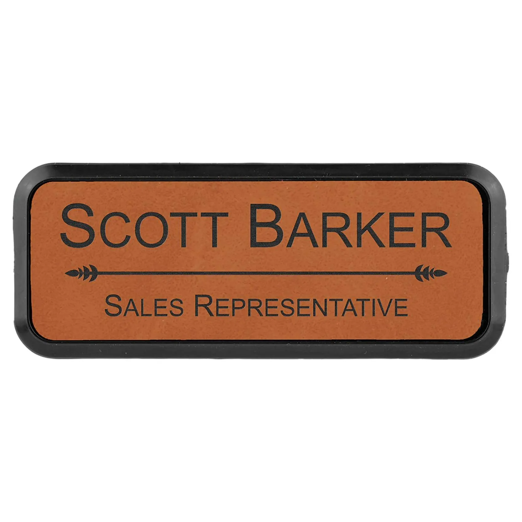 Vegan Leather Badge - Framed