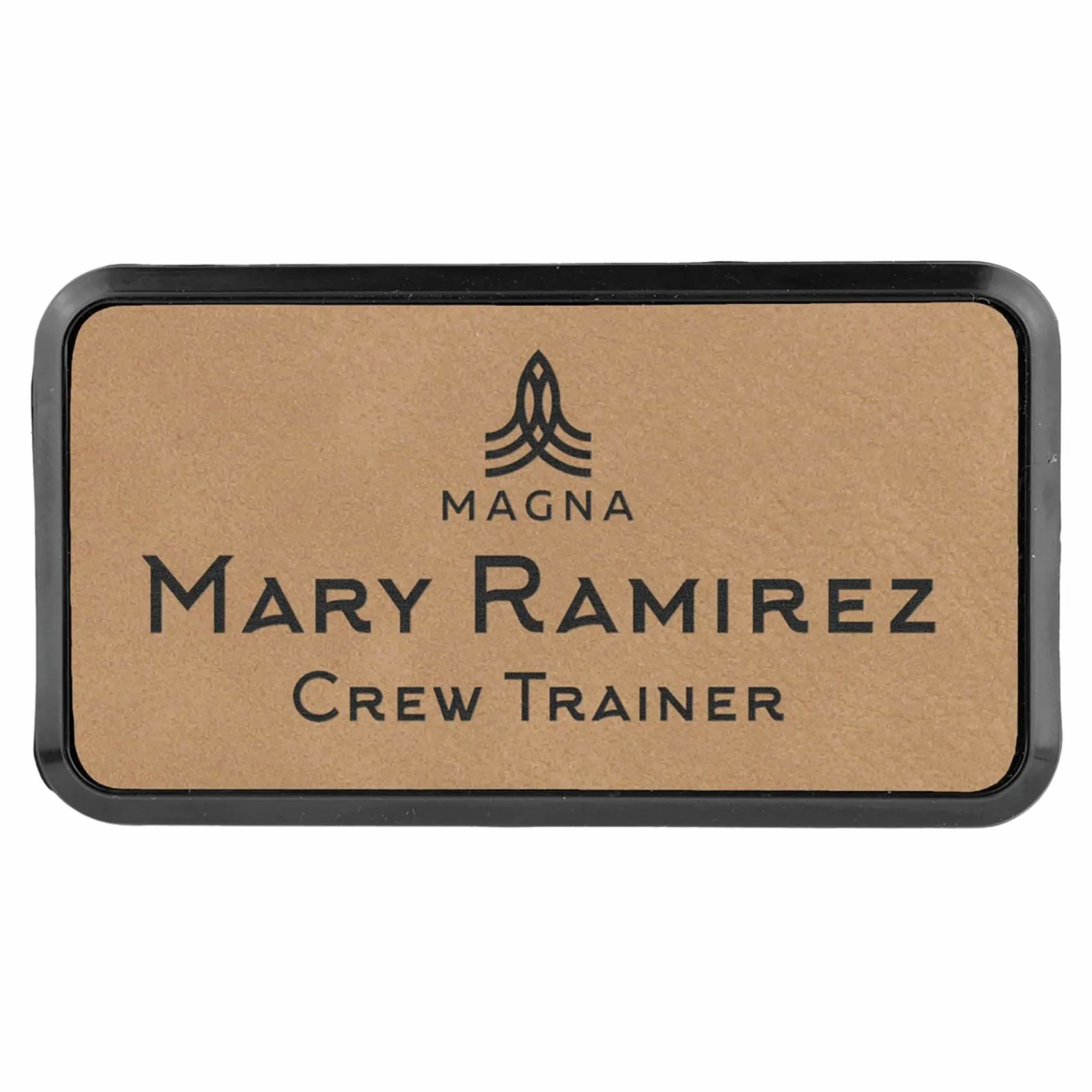 Vegan Leather Badge - Framed