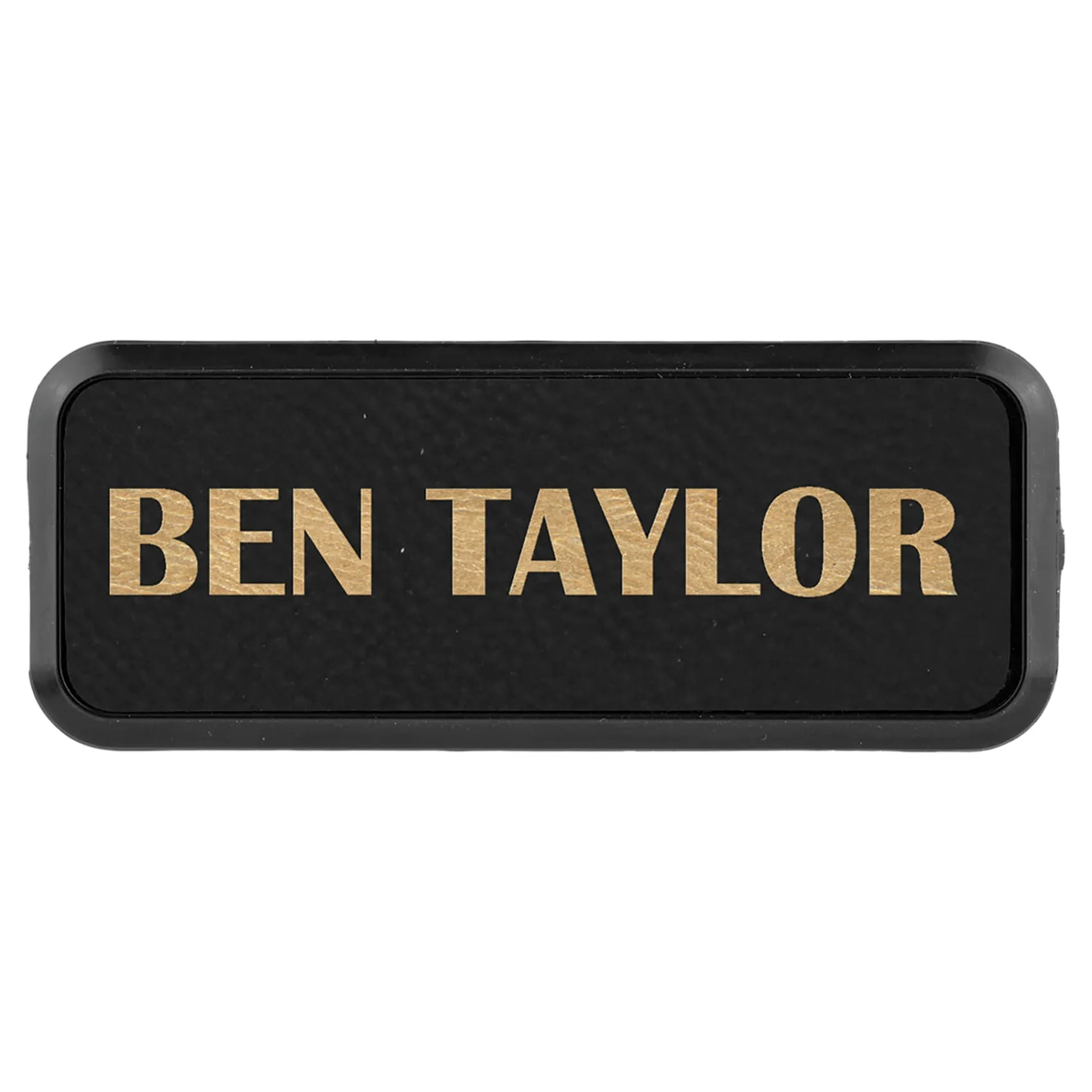 Vegan Leather Badge - Framed