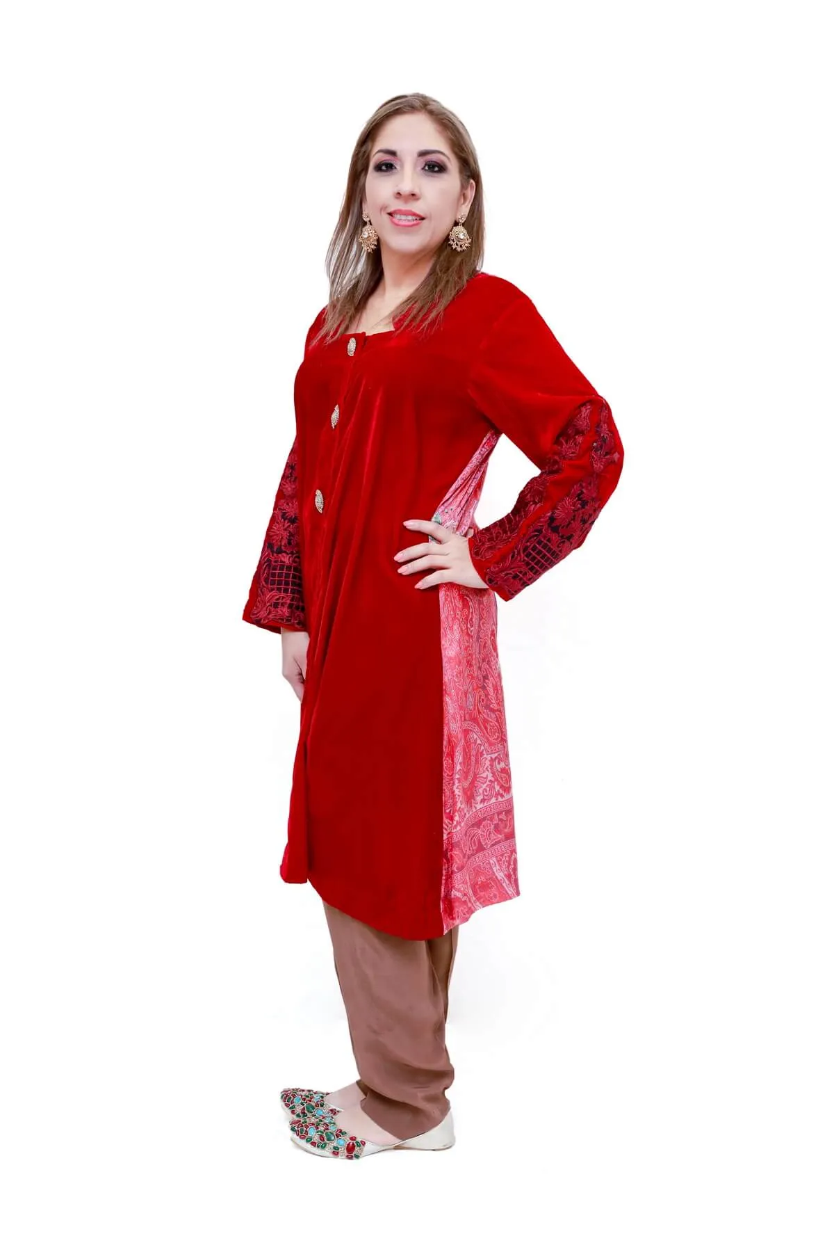 Velvet Salwar Kameez Suit