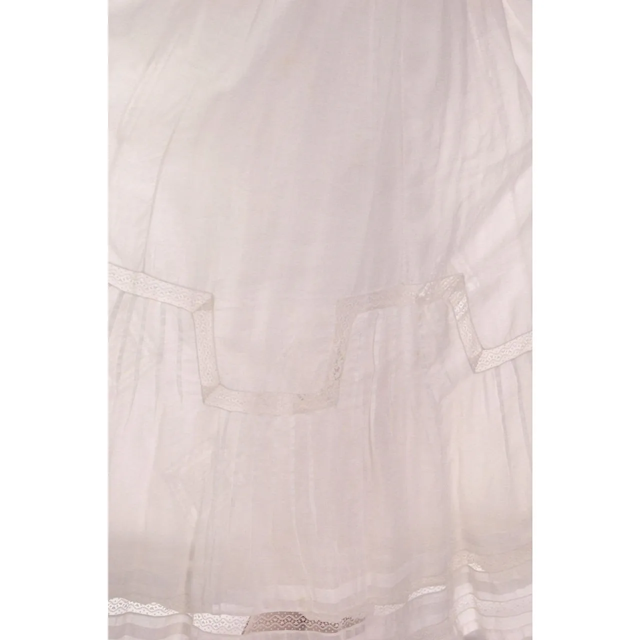 Victorian White Lawn  Lace Fancy Ladies Summer/Wedding  Dress 34-20-Free