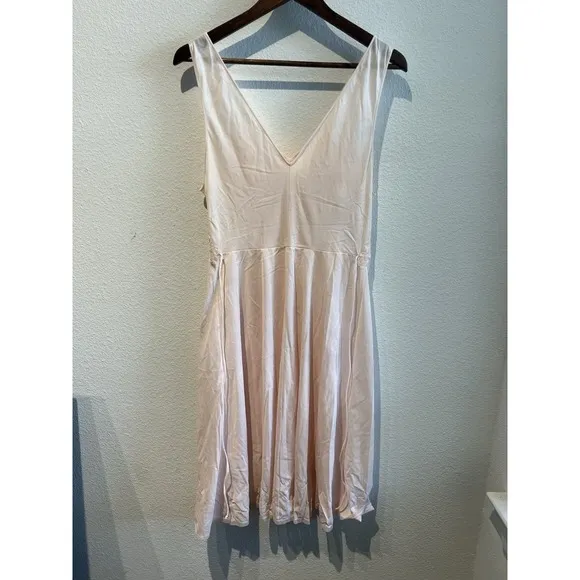 Vintage 1950s Vanity Fair 36 Nightgown Pale Pink Lace Sleeveless Floral