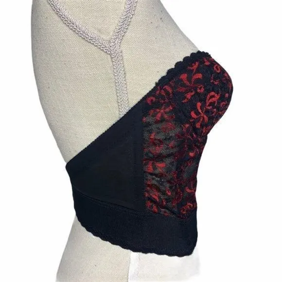 Vintage 60s JC Penney Lace Open Back Bustier 36A